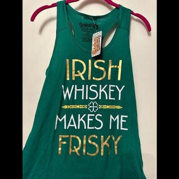 Spencer's Tops - Irish Whiskey Makes Me Frisky St Patricks Day Spencers Tank, Women's